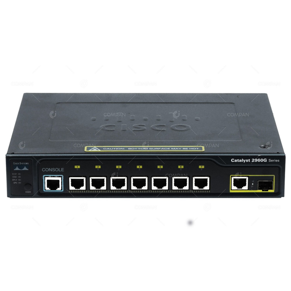 WS-C2960G-8TC-L CISCO CATALYST 2960 7 PORT 1GB ETHERNET 1 PORT 1GB RJ45 SFP COMPACT SWITCH  -
